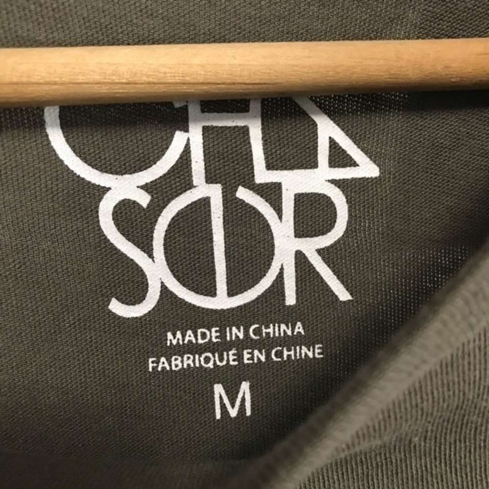 Chaser Olive Green Linen Coastal Azul Graphic Tee - Picture 6 of 9